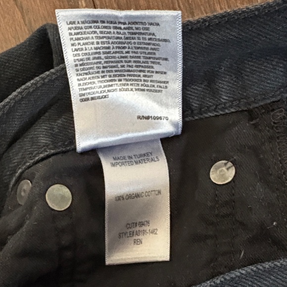 Agolde Vintage Black Straight Jeans - Picture 4 of 4